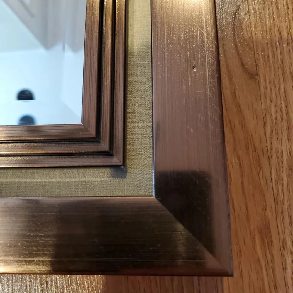 Fancy Framed Wall Mirror 12x12 Hanging. Can be hung as Square or Diamond.